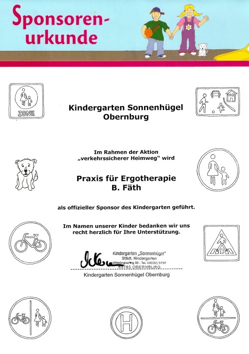 Sponsorenurkunde